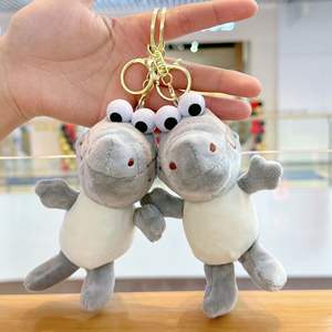 Porte-clés en forme de crocodile, humoristique et créatif, jouet en peluche doux avec yeux de tambour, poupées de dessin animé pour enfants, cadeaux - Product Image 3