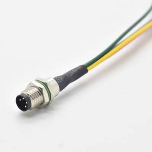 Industrial Sensor Waterproof <b>Cable</b> Connector Circular IP67 M8 4 pin Male Rear <b>Socket</b> Panel Mount Connector - Product Image 3