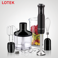 Mixeur Plongeant Électrique Multifonctionnel à Bouton Poussoir, Lames en Acier Inoxydable, 12 Vitesses Variables, en Plastique, pour Usage Domestique