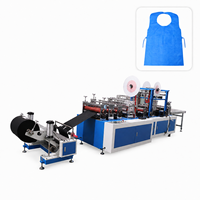 Machine de fabrication de bavoirs médicaux et dentaires jetables non tissés, entièrement automatique, à servomoteur, chromée, certifiée CE