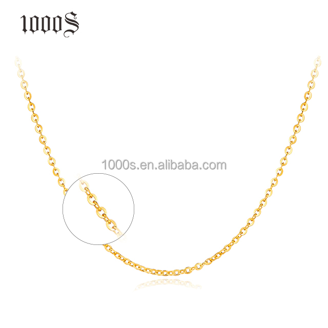 New Arrival 14K 18K Solid Real Cable Chain Necklace Jewelry for Women Men Jewelry Cable O Chain for Gift