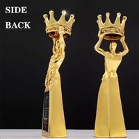 Trophée de la couronne sur mesure Creative Resin Team Glass Trophy Production Gravé Fitness Beauty Beauty Champion Medal