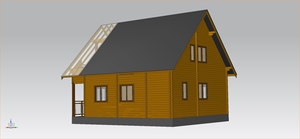 Villa en <span class=keywords><strong>bois</strong></span> <span class=keywords><strong>de</strong></span> pin à 2 étages, style européen, anti-corrosion, avec 2 chambres et 2 salles <span class=keywords><strong>de</strong></span> bain, idéale pour les centres <span class=keywords><strong>de</strong></span> villégiature, fermes et gîtes. - Product Image 3