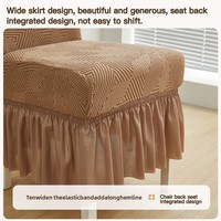 Housse de chaise d'hôtel exclusive transfrontalière, style jupe, en polyester extensible épaissi, antidérapante, style moderne et minimaliste, effet irisé