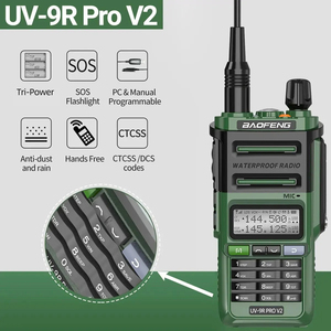 Walkie Talkie <span class=keywords><strong>Baofeng</strong></span> UV-9R <span class=keywords><strong>PRO</strong></span> IP54 Impermeable de Alta Potencia Radio Portátil de Dos Vías UHF/VHF <span class=keywords><strong>Baofeng</strong></span> <span class=keywords><strong>UV9R</strong></span> <span class=keywords><strong>Pro</strong></span> - Product Image 4