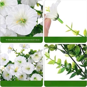 Grandes <span class=keywords><strong>fleurs</strong></span> artificielles en soie plastique - Guirlandes d'eucalyptus et de volubilis, <span class=keywords><strong>fleurs</strong></span> trompette pour décoration murale, idéales pour mariages en extérieur et la maison - Product Image 3