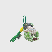 Breloque de sac en tissu doux et écologique faite à la main JS, pendentif mignon, accessoire tricoté amusant pour sacs à main, sacs à dos, cadeau pour filles et enfants