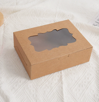 Boîte d'emballage alimentaire recyclable pour sushis, boîte en papier pour sushis avec fenêtre transparente, imperméable et résistante à l'huile
