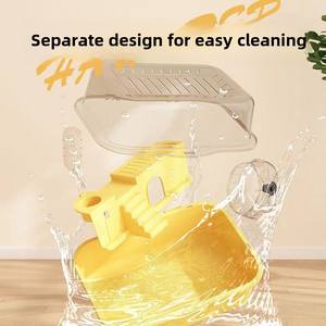 Gabbia Portatile di Lusso per Criceti Dorati Ampio Spazio con Lucernario in Acrilico Forniture per Animali Domestici all'Ingrosso Vassoio in Plastica Ecologica - Product Image 3