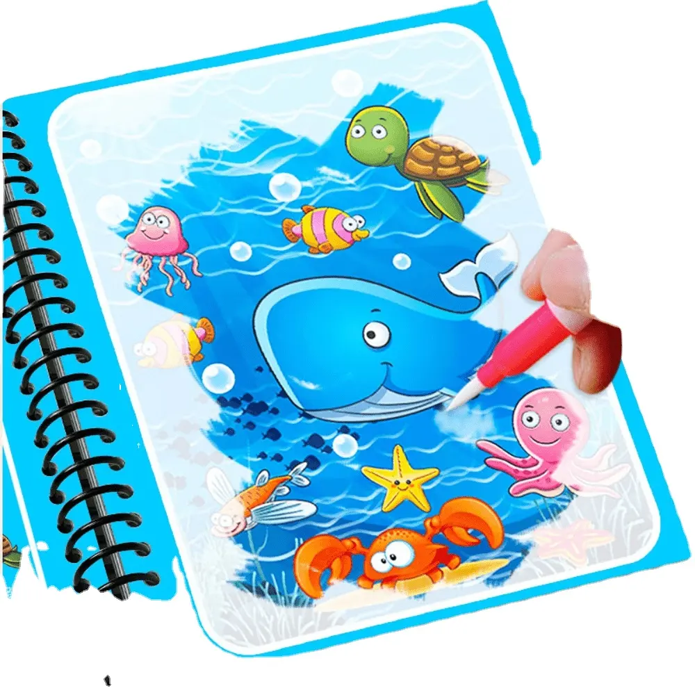 كتاب رسومات مائي سحري ملون كتاب رسومات برسومات سحرية يمكن اعادة استخدامه كتب رسم اطفال