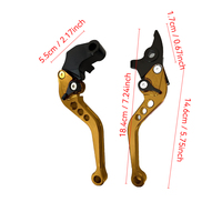 Leviers de frein et d'embrayage de moto en aluminium réglables pour scooter, moto tout-terrain - Plusieurs couleurs (argent/violet/or/bleu/noir/rouge)