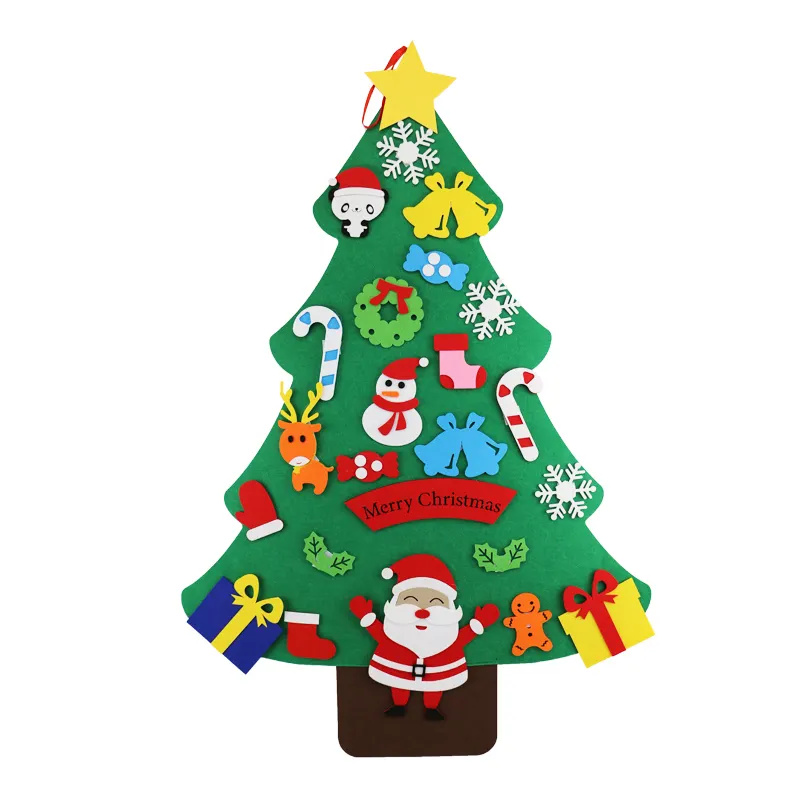 حلية ديكور الجدار شنقا شجرة عيد الميلاد DecorationsFelt شجرة عيد الميلاد-3.6 قدم 3D DIY