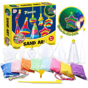 Kit d'activités artistiques de sable noctilucent créatif pour enfants <span class=keywords><strong>7</strong></span> bouteilles de sable DIY Arts & Crafts Cadeaux pour enfants Garçons Filles - Product Image 1