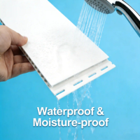 Panneau mural et de plafond en PVC imperméable, anti-moisissure, résistant à l'humidité, revêtement pour salle de bain, ferme, lavage de voitures, usage intérieur à forte humidité