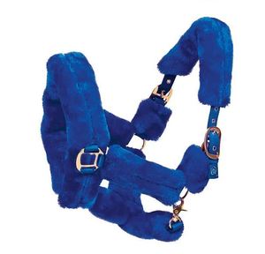 HE5600 Customized Nylon Horse <b>Halter</b> with Premium Hardware Buckles PP Webbing Brass Steel Soft & Durable 10-18.5 Inch Size - Product Image 1