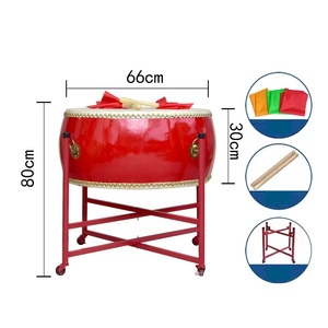Grande Tamburo in Legno Massiccio con Pelle di Vacca di Prima Qualità per Danza e Creazione di <span class=keywords><strong>Ritmo</strong></span> - Tamburo del Drago Cinese - Product Image 4