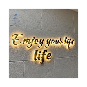 Indoor Outdoor Business Exterior Building Signage Art <strong>Wooden</strong> Light Letter <strong>Custom</strong> Backlit logo 3d Led Letter <strong>Sign</strong> for Wall Decor - Product Image 4