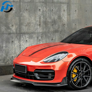 Vente directe d'usine PET TPU moulé sans air cristal brillant lave Orange voiture Wrap vinyle 1.52x18M/5x60FT taille complète des rouleaux autocollants de voiture - Product Image 1