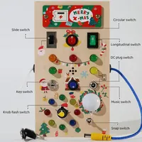 Tableau d'activités Montessori style circuit, nouveaux jouets éducatifs en bois pour la petite enfance avec jouets de Noël Montessori pour bébés