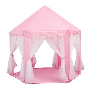 Groothandel cassle tent-YF-W1113S Prinses Tent Hoge Kwaliteit Indoor Outdoor Roze Kids Tent Kinderen Speelhuisje Kids Play Tent