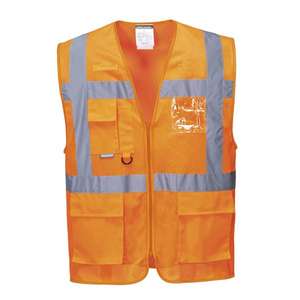 PORTWEST - C376ORRL Athens Meshair Executive chaleco naranja-EAN 5036108285617 ROPA DE TRABAJO DE LA HI-VIS - Product Image 1