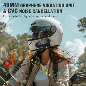 Auriculares para Casco de Motocicleta C5S con Asistente de Voz IA, Resistentes al Agua IP67, 40 Horas de Música, Conexión a 2 Teléfonos, Auriculares Bluetooth - Product Image 4