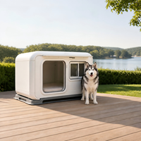 Maison pour animaux de compagnie d'extérieur, étanche et résistante à l'humidité, avec éclairage LED intégré et système électrique, couleur personnalisée pour usage en animalerie