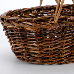 Phong Cách Cổ Liễu Hoa <span class=keywords><strong>Wicker</strong></span> Giỏ Và Hộp Hot Bán Cho Lớn Phục Sinh Trang Trí Món Quà Lưu Trữ Vòng Tròn Mộc Mạc Thiết Kế - Product Image 4