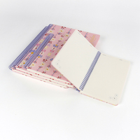 Carnet à spirale A4 américain grand format, motif dentelle de jardin, esthétique pastel mignonne, 100 feuilles, couverture en papier, impression numérique, cadeau