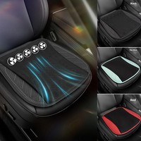 USB-belüftetes Autositzkissen mit 5 eingebauten Lüftern, kühlendes Eisseide-Autositzpolster für Sommer-Fahrkomfort