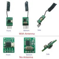 Récepteur sans fil UHF RFCE001 Mini 2CH 433M avec décodeur PT2262/2264/EV1527, module d'apprentissage de code fixe ASK/OOK pour la domotique intelligente