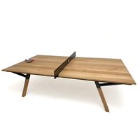 Table pliante en bois massif pour tennis de table, salle à manger et réunion, anti-étirement, écologique, pour villa de luxe intérieure, personnalisable