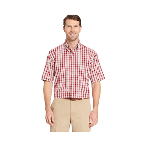 Camisa a Cuadros de Poliéster/Algodón para Hombre, Estilo Casual de Verano, Cuello con Botones, Transpirable, Antiarrugas, Diseño a Cuadros - Product Image 3