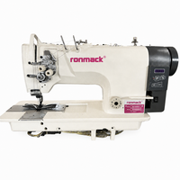 Machine à coudre zigzag industrielle à grande vitesse RONMACK RM-1688DN avec double moteur pas à pas et programmation informatisée