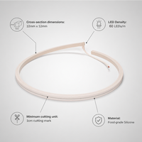 Bande LED DC 24V 60 LED à pixels individuels intelligents IP65, télécommande, étanche, silicone RGB pour éclairage LED 6500K