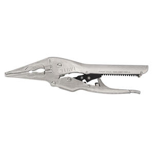 Pinzas de Sujeción Automáticas Fervi de Punta Larga, 200 mm, Mordaza de Acero - Product Image 1