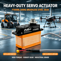 Servomoteur sans balais robuste Feetech FT600BL 600 kg avec engrenages en acier pour AGV, robotique AMR, UAV et drones d'avion RC à grande échelle