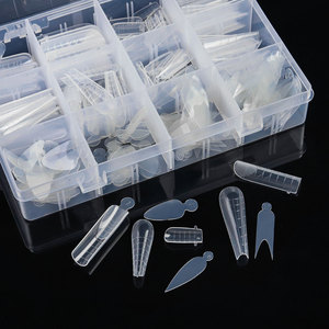288pcs Acrylic Extended <b>Nail</b> Forms Full Cover False <b>Nail</b> Mold 16 Designs Pre-designed Glue Finger Medium Length Quick Building - Product Image 1