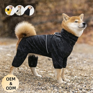 Escote ajustable pecho 4 piernas grande mascota lluvia perro ropa chaqueta Poncho reflectante a prueba de viento impermeable lluvia abrigo <span class=keywords><strong>para</strong></span> <span class=keywords><strong>perros</strong></span> - Product Image 1