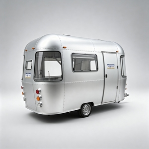 Camion de restauration mobile rétro moderne en acier inoxydable, tôle galvanisée, aluminium et fibre de verre, vente en gros - Product Image 2