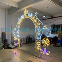 Lampes LED en forme d'arche pour décoration extérieure, paysage, Halloween, Noël, Nouvel An, mariages, fêtes - Matériel PVC, étanche IP65