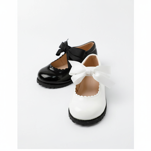 Chaussures habillées coréennes OZKIZ à ruban pour filles de 2 à 6 ans, collection Printemps/Automne, mode enfantine, vente en gros, fermeture à enfiler, doublure en coton - Product Image 2