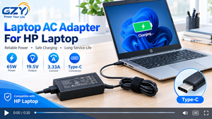 Adaptateur secteur pour ordinateur portable avec connecteur Type-C 65W 19.5V 3.33A, chargeur de remplacement pour ordinateur portable, adaptateur secteur de rechange pour usage quotidien avec certification CE - Product Image 2