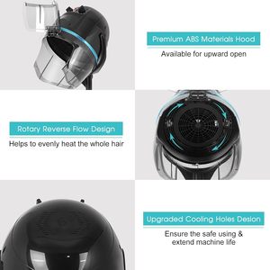 Secador de pelo rojo, máquina de belleza de pie, vaporizador, función de temperatura controlada para el cabello con ruedas, equipo de salón - Product Image 3