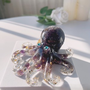 Pieuvre en pierre concassée en cristal de guérison-Décor de vaisselle à tentacules marins-Affichage et cadeau uniques d'artisanat de calmar - Product Image 5