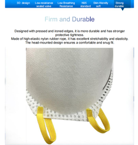 Masque FFP2 de haute qualité avec valve respirante, type coupelle, avec sangle pour la tête, demi-masque filtrant les particules pour usage industriel - Product Image 6