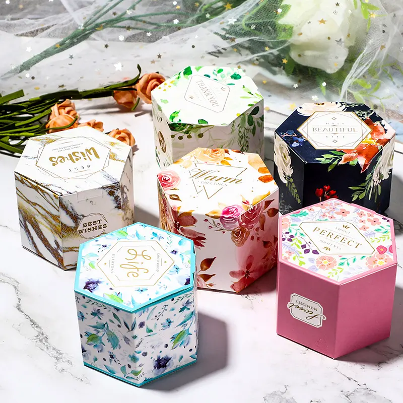 Hochwertige elegante Design hochzeits bevorzugung Süßigkeiten papier Geschenk verpackungs box