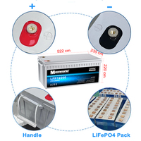 Lifepo4-batería Solar de ciclo profundo para barco, paquete de baterías de iones de litio de 12 voltios, 12 v, 200ah, 400ah, 12 v