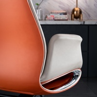 Chaise de bureau de direction de style italien, légère et luxueuse, avec dossier inclinable pivotant en cuir et accoudoirs, pour la maison, le bureau et l'utilisation informatique