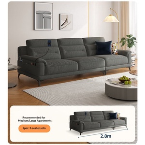 2026 New Italian Minimalist Cotton Linen <b>Sofa</b> Set Modern Cream Style Fabric Couch <b>for</b> Living Room Home Decor - Product Image 5